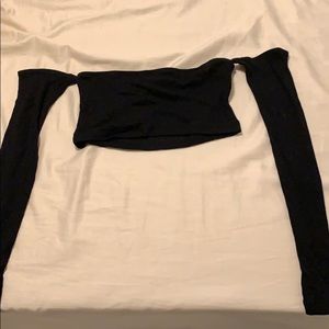 off shoulder black croptop ASOS XS